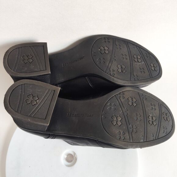 Naturalizer Renee Block Heel Bootie Black Leather N5 Comfort Size 7.5 M Shooties - Picture 10 of 10